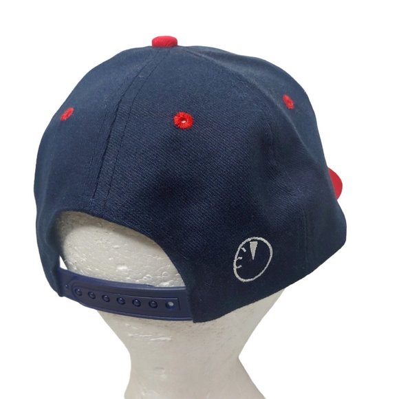 Lenscrafters Eyeglasses Cap Blue Red Canvas Snap Back Hat Promotional Sales - Picture 4 of 9